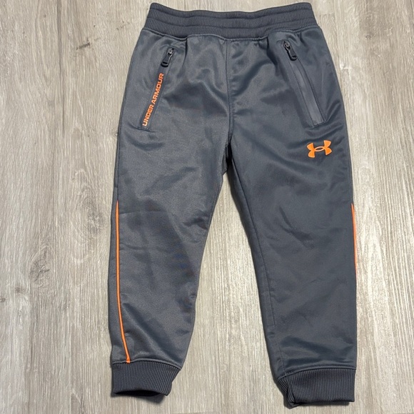 Under Armour Kids Charcoal Joggers with Bright Orange Details - Picture 1 of 1